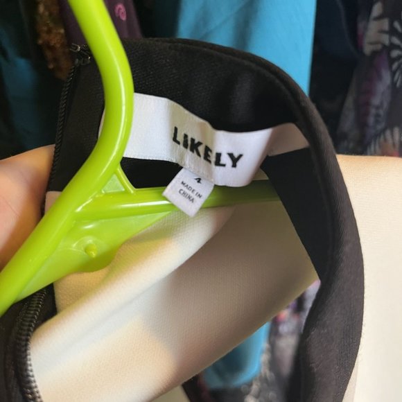 LIKELY dress black and white mod checkerboard twiggy gogo mini dress 4/XS - Picture 7 of 7